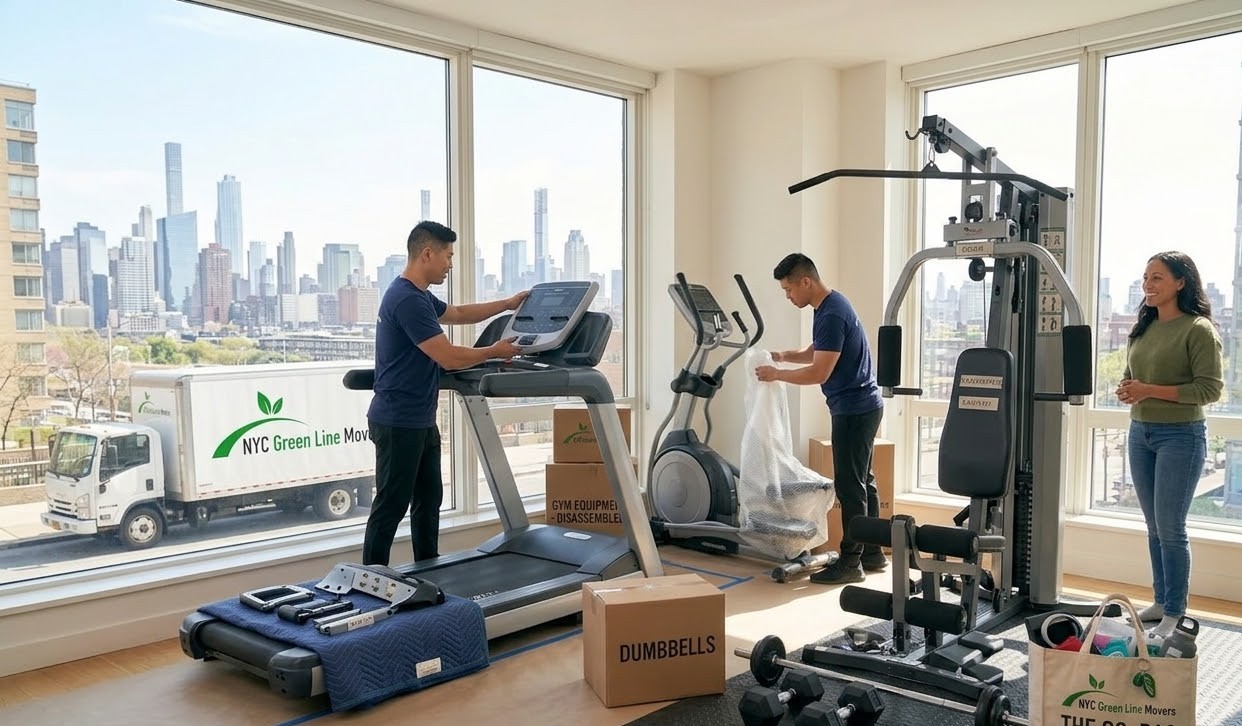 Moving fitness and gym equipment with NYC Green Line Movers